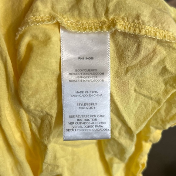 RTR Love Whit by Whitney Port Yellow Tie Back Puff Sleeve Midi Dress Size M - Picture 4 of 8